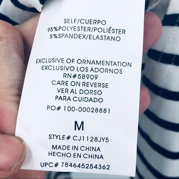 Copper  key women’s black and white top size Med - Picture 9 of 11